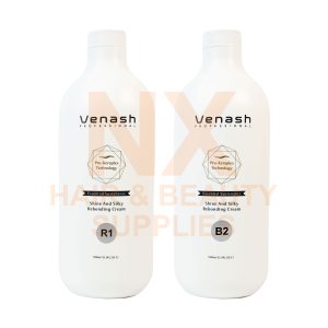 VENASH – SHINE AND SILKY REBONDING CREAM 1000ML X 2 (RESISTANT HAIR)